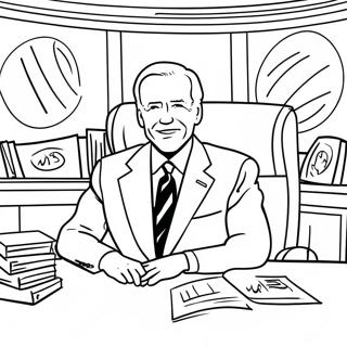 Pagina Para Colorear De Joe Biden En La Oficina Oval 49015-40713