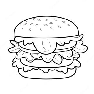 Pagina Para Colorear De Una Hamburguesa 4901-3938