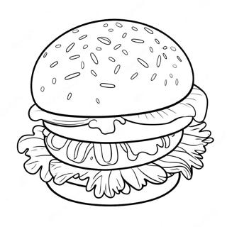 Pagina Para Colorear De Una Hamburguesa 4901-3939