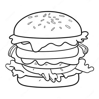 Pagina Para Colorear De Una Hamburguesa 4901-3940