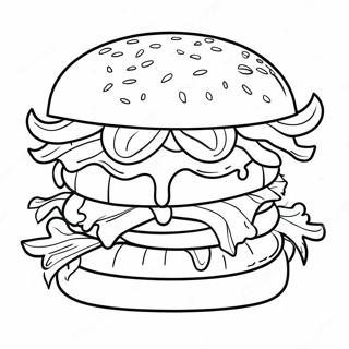 Pagina Para Colorear De Una Hamburguesa Con Queso 4902-3942