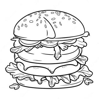 Pagina Para Colorear De Una Hamburguesa Con Queso 4902-3943