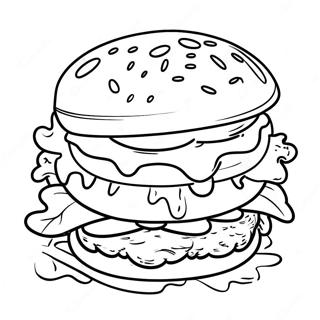 Pagina Para Colorear De Una Hamburguesa Con Queso 4902-3944