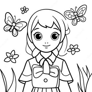 Pagina Para Colorear De Shinobu Con Mariposa 4912-3949