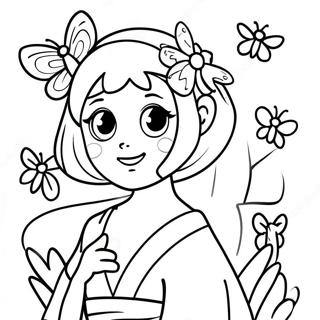 Pagina Para Colorear De Shinobu Con Mariposa 4912-3950