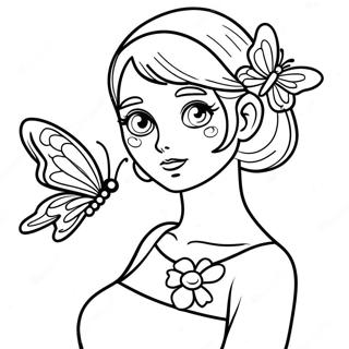 Pagina Para Colorear De Shinobu Con Mariposa 4912-3952