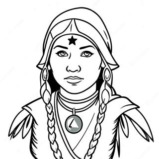 Sacagawea Páginas Para Colorear