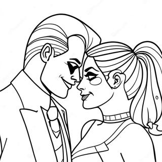 Pagina Para Colorear Romantica De Harley Quinn Y Joker 49284-40910