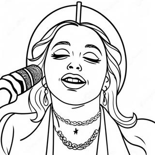 Pagina Para Colorear De Madonna Cantando En El Escenario 49315-40951