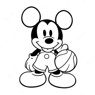 Mickey Mouse Baloncesto Páginas Para Colorear