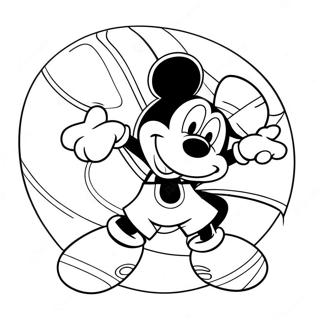 Pagina Para Colorear De Baloncesto De Mickey Mouse 49354-40974