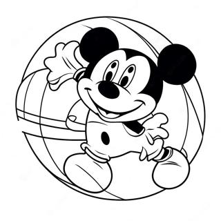 Pagina Para Colorear De Baloncesto De Mickey Mouse 49354-41178