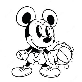 Pagina Para Colorear De Baloncesto De Mickey Mouse 49354-41179