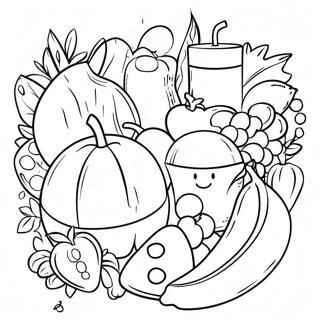 Pagina Para Colorear De Opciones De Comida Saludable 49415-41236