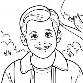 Pagina Para Colorear De Jacob Con Una Sonrisa Amistosa 49425-41066