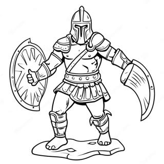 Pagina Para Colorear De Gladiador Intrepido En Batalla 49445 41264