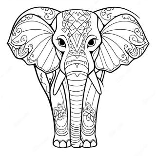 Pagina Para Colorear De Majestuoso Elefante Africano 49485-41074