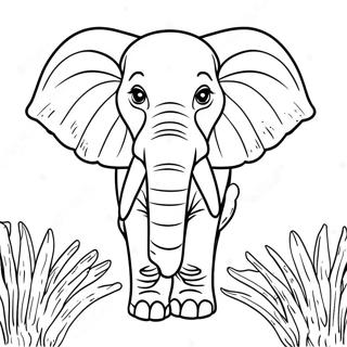 Pagina Para Colorear De Majestuoso Elefante Africano 49485-41076