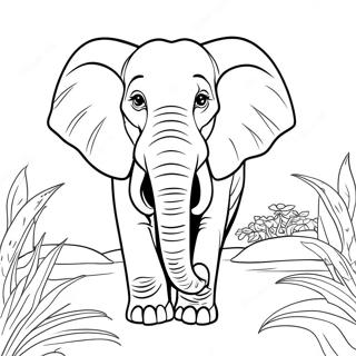 Pagina Para Colorear De Majestuoso Elefante Africano 49485-41301