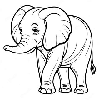 Pagina Para Colorear De Majestuoso Elefante Africano 49485-41303