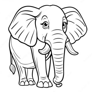 Pagina Para Colorear De Majestuoso Elefante Africano 49485-41304