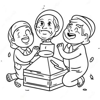 Pagina Para Colorear De Celebracion De Pascua Alegre 49535 41328