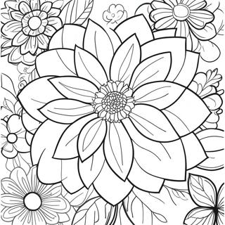 Pagina Para Colorear De La Flor Dalia 49564-41351