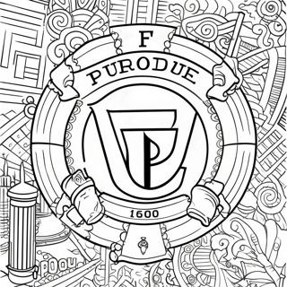 Pagina Para Colorear Del Logo De La Universidad De Purdue 49574-41364