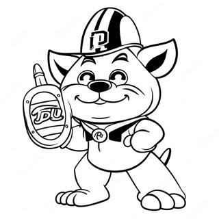 Pagina Para Colorear De La Mascota De Los Boilermakers De Purdue 49575-41371