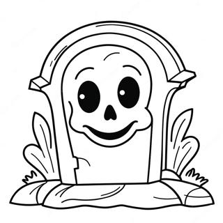 Pagina Para Colorear De Una Lapida Espeluznante 49585 41368