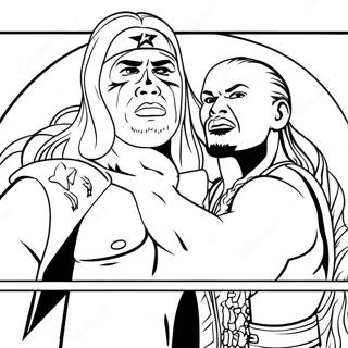 Pagina Para Colorear De Superestrellas De Wwe En Accion 4963-3982