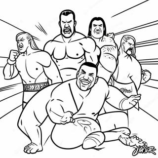 Pagina Para Colorear De Superestrellas De Wwe En Accion 4963-3983