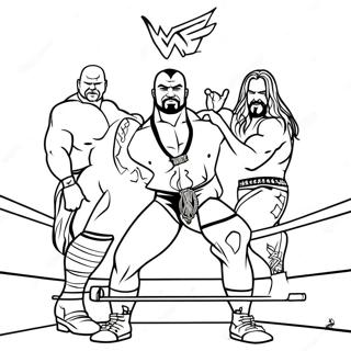 Pagina Para Colorear De Superestrellas De Wwe En Accion 4963-3984