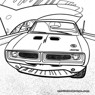 Pagina Para Colorear De Un Dodge Charger De Carreras De 1970 49655-41428