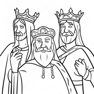 Pagina Para Colorear De Los Majestuosos Reyes Magos 49775-41517