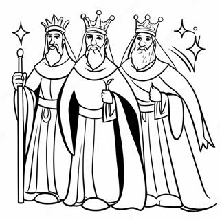 Pagina Para Colorear De Los Majestuosos Reyes Magos 49775-41519