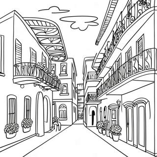 Pagina Para Colorear Del Paisaje Urbano De Nueva Orleans 49854-41578