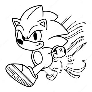 Pagina Para Colorear De Sonic El Erizo En Velocidad 49875-41601