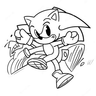 Pagina Para Colorear De Sonic El Erizo En Velocidad 49875-41602