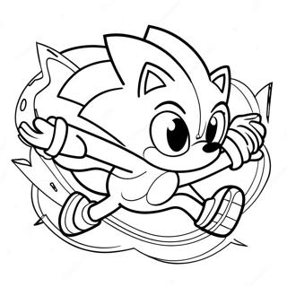 Pagina Para Colorear De Sonic El Erizo En Velocidad 49875-41603