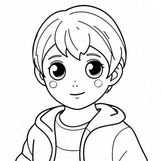 Pagina Para Colorear De Un Chico Anime Lindo 49894-41615