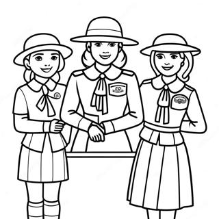 Pagina Para Colorear De Juliette Gordon Low Con Las Girl Scouts 50035-41731