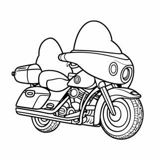 Pagina Para Colorear De Motocicleta De Policia 50084-41763