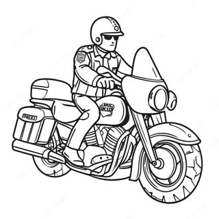 Pagina Para Colorear De Motocicleta De Policia 50084-41764