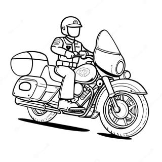 Pagina Para Colorear De Motocicleta De Policia Genial En Accion 50085-41768