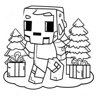 Pagina Para Colorear De Santa Creeper De Minecraft 50115-41812