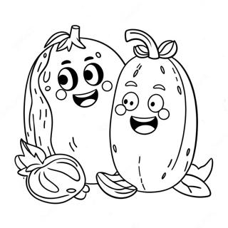 Pagina Para Colorear De Bob El Tomate Y Larry El Pepino 5013-4022