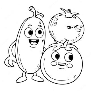 Pagina Para Colorear De Bob El Tomate Y Larry El Pepino 5013-4023