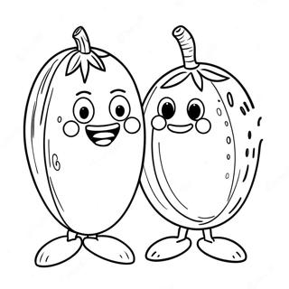 Pagina Para Colorear De Bob El Tomate Y Larry El Pepino 5013-4024