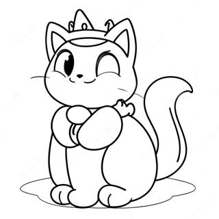 Pagina Para Colorear Del Gato Princesa Peach Aventurero 50175-41854